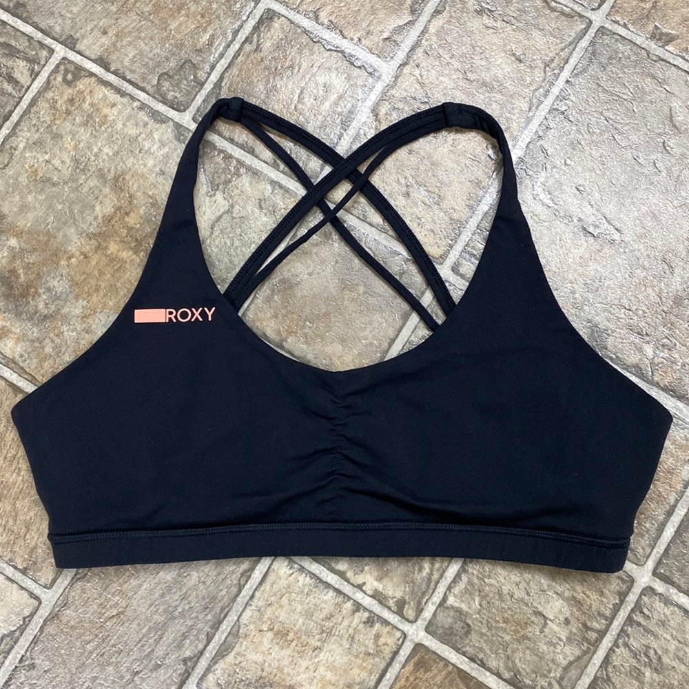 Roxy Strappy Bra with Pockets for Inserts, Black
